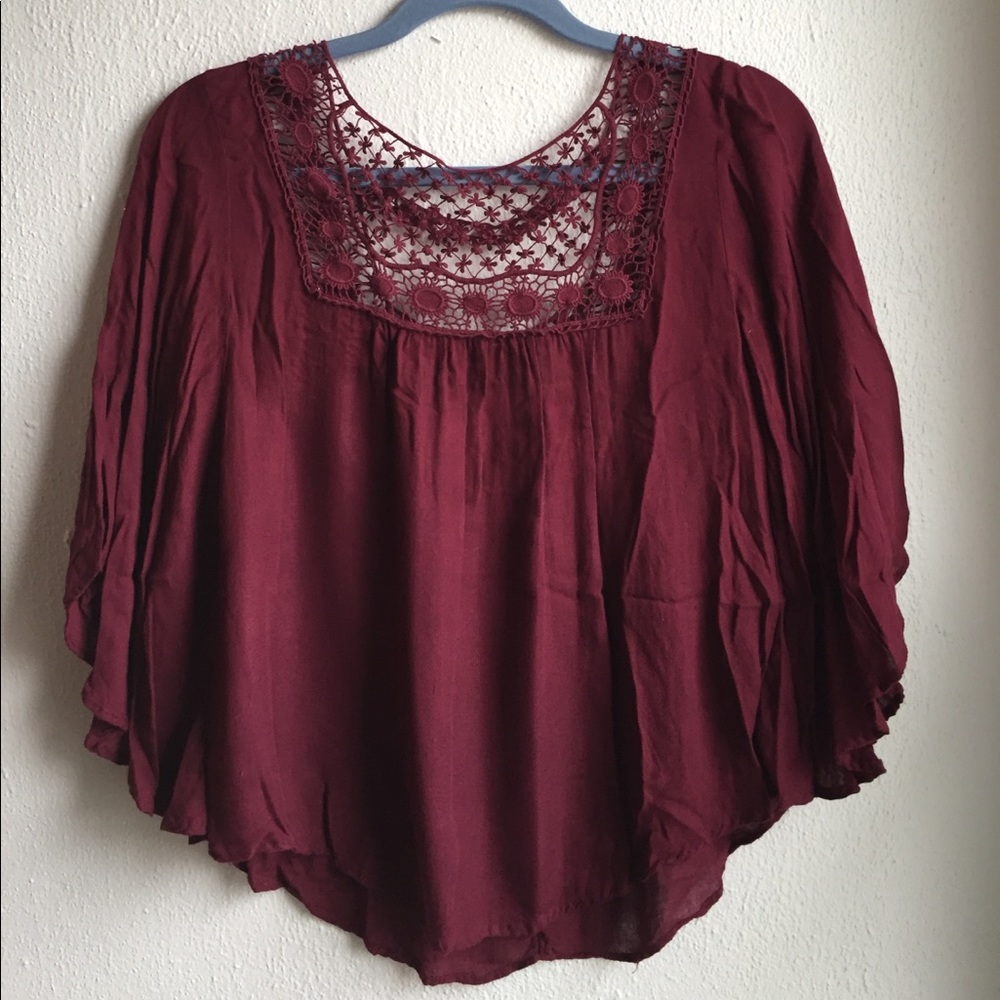 Burgundy Aeropostale blouse